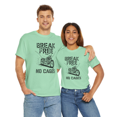 Break Free No Cages - Chains - Vintage T-Shirt - Choice of Colors - Unisex Tee