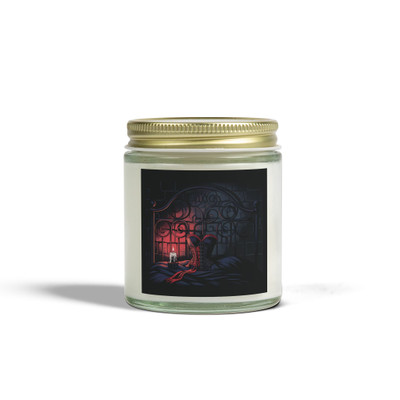Scented Candle - Vintage Lace Corset - Iron Bed - Dungeon - Bondage - Amber or Clear Jar - Perfect Gift for Bikers & Home Decor