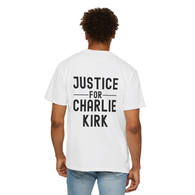Unisex Garment-Dyed T-shirt - Comfort Colors 1717 - Justice For Charlie Kirk