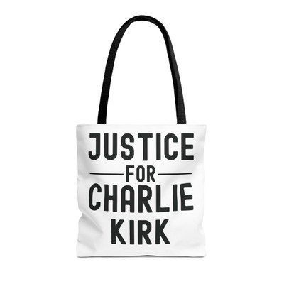 Tote Bag - Justice for Charlie Kirk - Freedom - Choice of Sizes