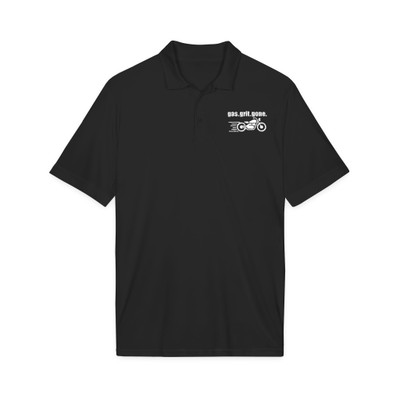 Motorcycle Club Polo — 'gas.grit.gone.' Embroidered - Biker Polo Shirt