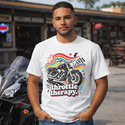 Unisex Garment-Dyed T-shirt - Comfort Colors 1717 - Throttle Therapy Motorcycle Ride
