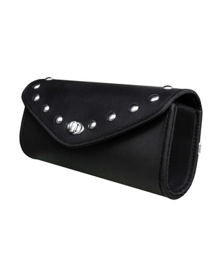 Motorcycle Windshield Bag - Leather - Studs - Biker Gear Bags - WS12-NEW-LEATHER-DL