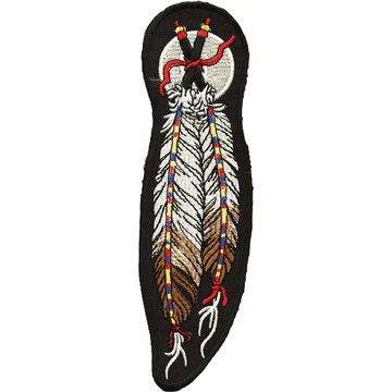 Vest Patch - Dual Feather - Motorcycle  - PAT-C209-DL