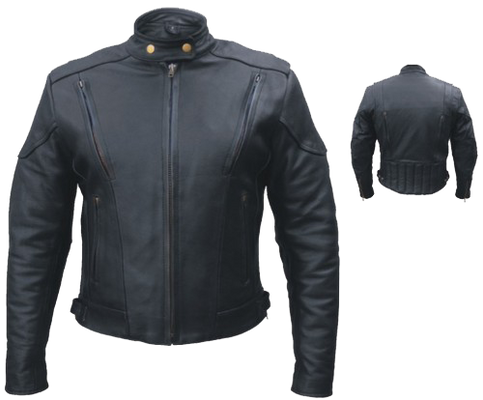 Leather Motorcycle Jacket - Women's - Euro Racer - Vents - AL2145-AL