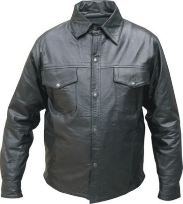 Leather Shirt - Men's - Buffalo - Up To 5XL - Snap Closure - AL2670-AL