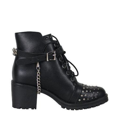 Pair of Women's Biker Boot Chains - Don't Tread On Me - BCN104-DL