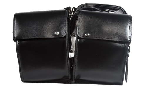 Saddlebags - PVC - Black - Motorcycle Storage - SD4079-PV-DL