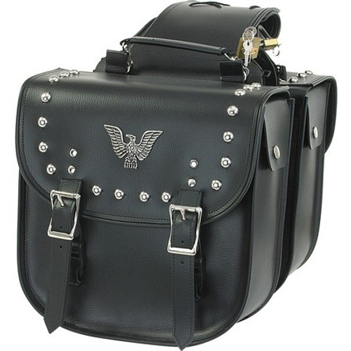 Saddlebags - PVC - Eagle - Studs - Locks - SD4070-PV-DL