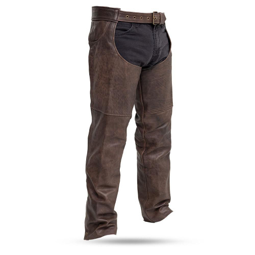Leather Chaps- Unisex - Brown - Motorcycle - Stampede - FIM835CAN-FM