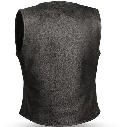 Leather Motorcycle Vest - Women's - Concealed Carry - Derringer - FIL565RCSL-FM