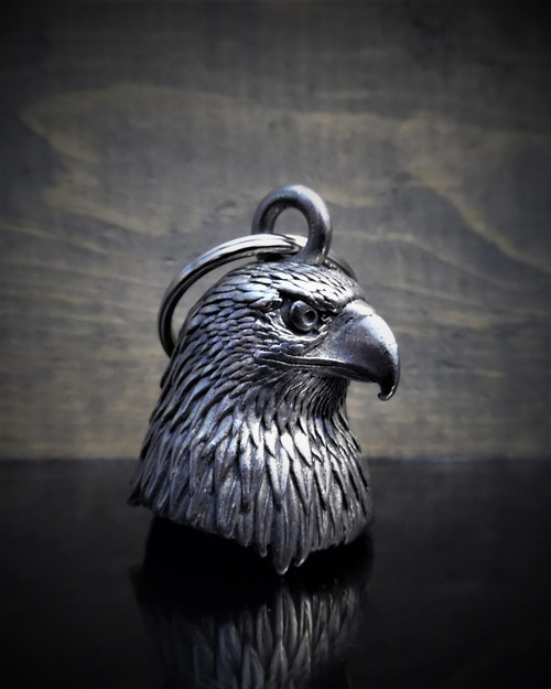 Eagle Head - Pewter - Motorcycle Ride Bell - Made In USA - SKU BB20-DS