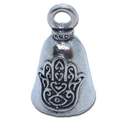 Hamsa Hamesh - Pewter - Motorcycle Guardian Bell® - Made In USA - SKU GB-HAMSA-H-DS