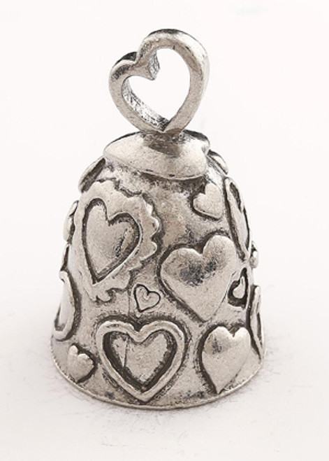 Heart - Pewter - Motorcycle Guardian Bell® - Made In USA - SKU GB-HEART-DS