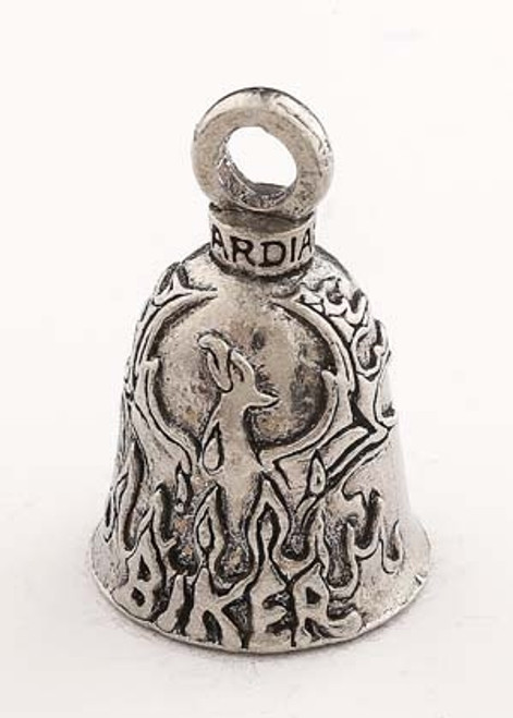 Phoenix Biker - Pewter - Motorcycle Guardian Bell® - Made In USA - SKU GB-PHOENIX-BIK-DS