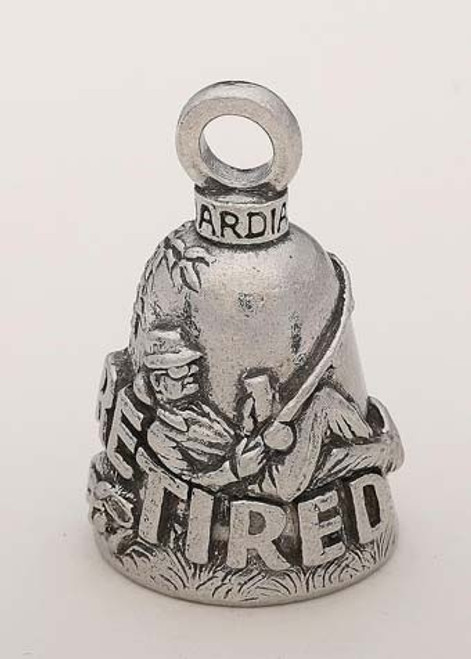 Retired Man - Pewter - Motorcycle Guardian Bell® - Made In USA - SKU GB-RETIRED-MAN-DS