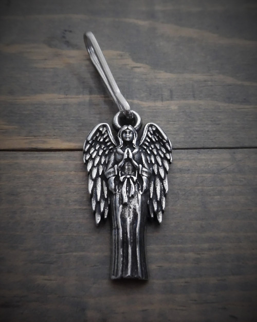 Zipper Pull - Angel - Lead Free Pewter - Made In U.S.A. - BZP-20-DS