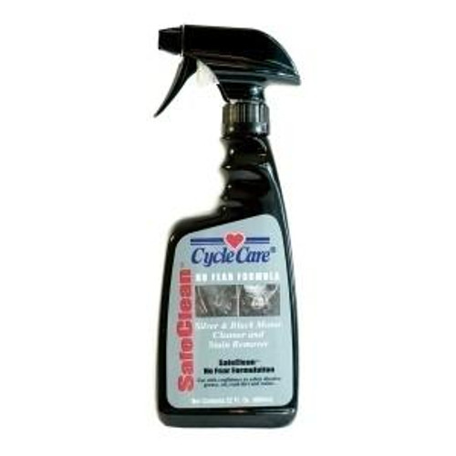 Dealer Leather Cycle Care - SafeClean - Silver and Black Motor Cleaner - 22 oz - Motorcycle Detailing - 15022-DS