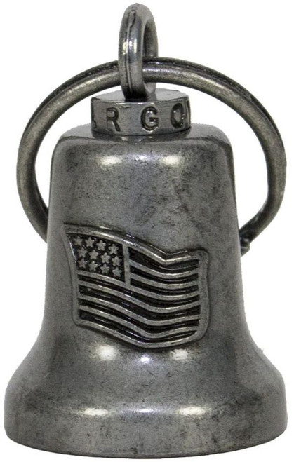 American Flag - Gun Metal Motorcycle Ride Bell - BL21-GM-DL