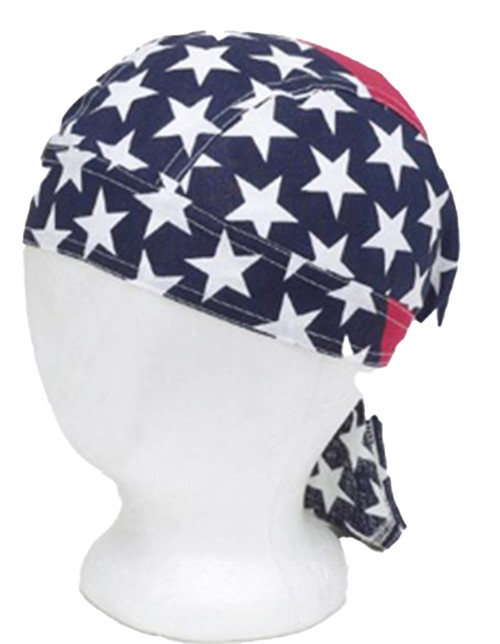 12 American Flag Cotton Skull Caps - Pack of 12 - Dozen - Durag - AC223-DL