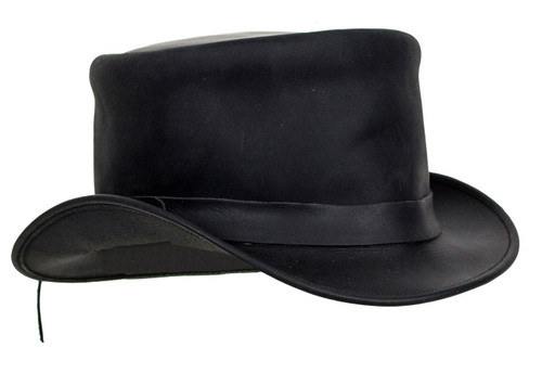 Deadman Top Hat - Men's - Black Leather - HAT1-11-DL