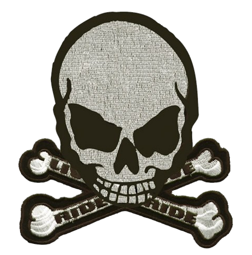 Vest Patch - Gray Monster - Skull Crossbones - MK4-DL