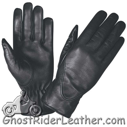Ladies Full Finger Leather Motorcycle Riding Gloves - SKU GRL-1265.00-UN
