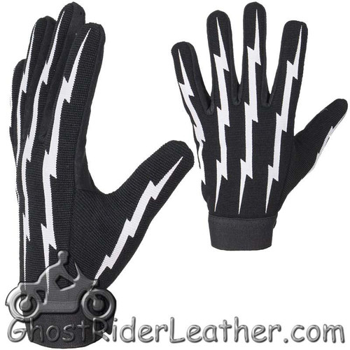 Mechanics Gloves With Lightning Bolts - SKU GLZ88-DL