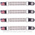 Set of Four USA Flag Vest Extenders with Chrome Motorcycle Chain - AC1058-BC-DL