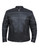 Leather Motorcycle Jacket - Men's - Lightweight - Two Tone - Black With Gray - 6049-18-UN