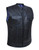 Leather Motorcycle Vest - Men's - Up To 8XL - Blue Paisley Liner - 6665-03-UN