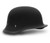 Novelty Motorcycle Helmet - Dull Flat Black - Big German - 1005B-DH