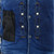 Men's Denim Motorcycle Vest - Blue - Single Panel Back - SKU DM905BU-DS. Big Sizes available. 4X 5X 6X 7X 8X.