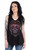 Women's V-Neck Calavera Lace Shirt - Skull - Daring Lace Back -  7551-DS