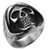 Sleepy Head Skull Biker Ring - Stainless Steel - Biker Jewelry - Biker Ring - R139-DS