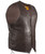 Leather Motorcycle Vest - Men's - Brown - Up To Size 64 - MV303-BRN-11-DL