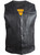 A Men's Classic Motorcycle Club Vest - Leather - Concealed Carry Pockets - MV8014-DL