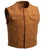 Canvas Motorcycle Vest - Men's - Tan - Up To 5XL - Lowside - FIM659CNV-FM