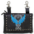 Leather Belt Bag - Teal Blue - Wings Design - Handbag - BAG35-EBL8-TEAL-DL