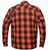 Flannel Motorcycle Shirt - Men's - Up To Size 5XL - Orange Black Plaid - TW136-16-UN