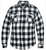 Flannel Motorcycle Shirt - Men's - Up To Size 5XL - White Black Plaid - TW205-14-UN