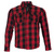 Flannel Motorcycle Shirt - Men's - Armor - Up To Size 5XL - Red Black Plaid - SHR11-CC-DL
