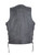 Leather Motorcycle Vest - Men's - Gray - 10 Pocket - MV310-16-DL