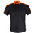 Motorcycle Mechanic Shirt - Men's - Black and Orange - Up To Size 4XL - MECS-BLK-ORANGE-DL.