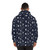 Sun Moon Stars - White on Midnight Blue - Fashion Hoodie (AOP)