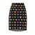 Doodle Hearts - Rainbow Colors on Black - Women's Pencil Skirt (AOP)