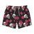 Skulls and Roses - Pink White on Black - Swim Trunks (AOP)