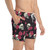 Skulls and Roses - Pink White on Black - Swim Trunks (AOP)