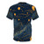 Cat and the Golden Moons - Dark Blue Orange Gold Multi Colors - Unisex T-Shirt - Tee