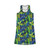 Cat Hiding in the Plants - Blues Greens Yellow - Multi Color - Women's Racerback Dress